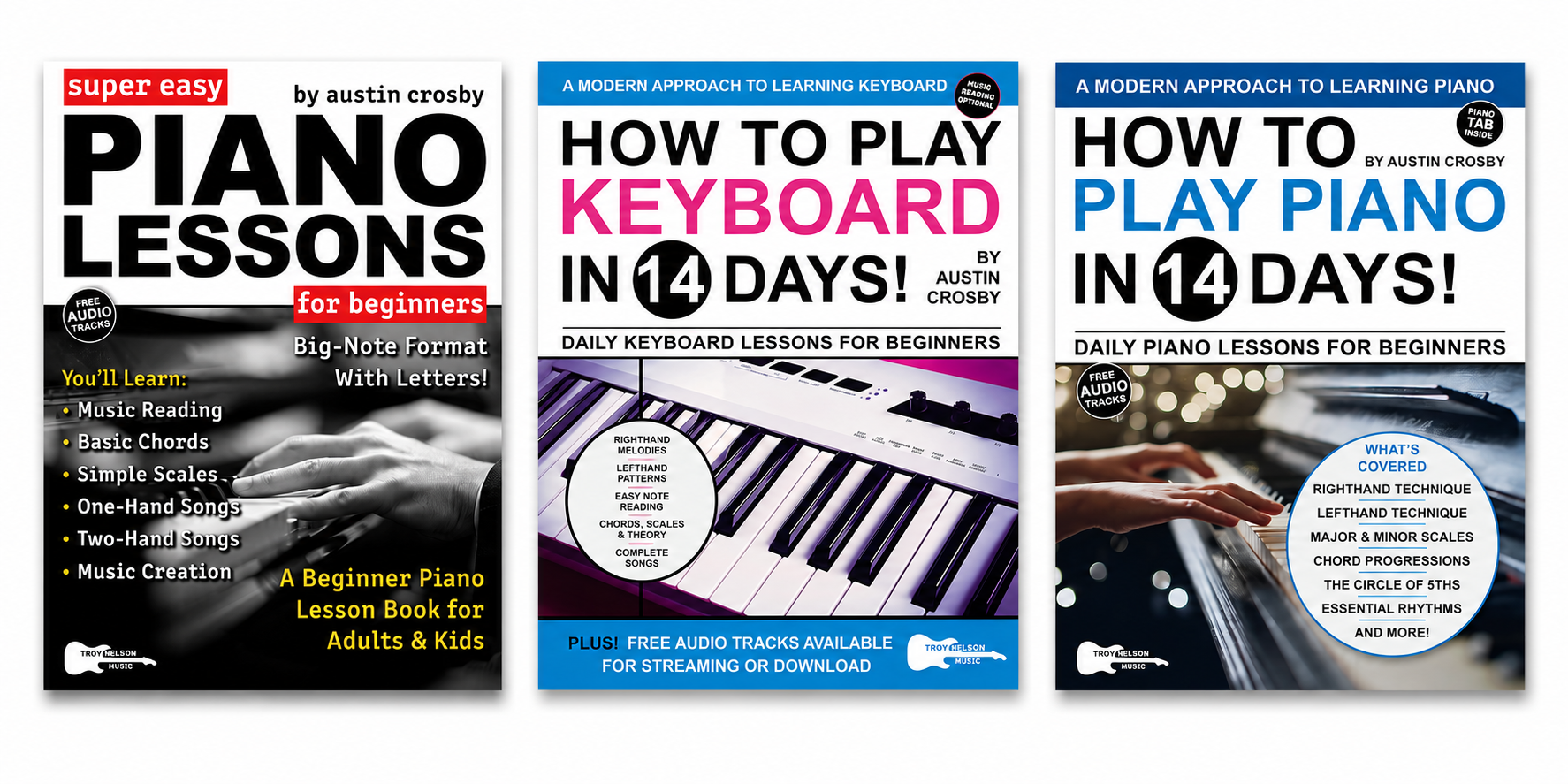 Austin Crosby piano instruction books